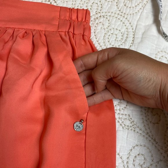 Mango maxi skirt (sz S/M) neon peach chiffon - Picture 4 of 6